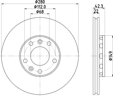 HELLA 8DD 355 113-321 - Гальмівний диск avtolavka.club