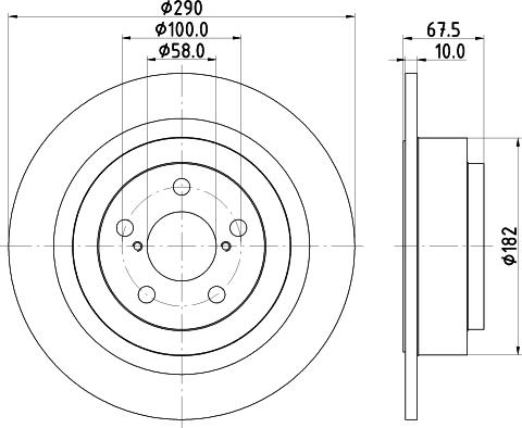 HELLA 8DD 355 113-791 - Гальмівний диск avtolavka.club