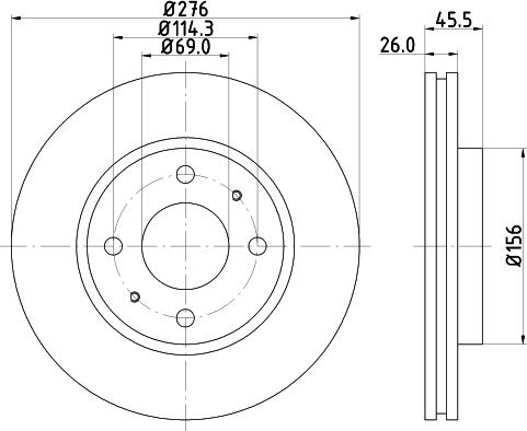 HELLA 8DD 355 112-951 - Гальмівний диск avtolavka.club