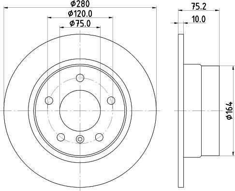 HELLA 8DD 355 112-642 - Гальмівний диск avtolavka.club