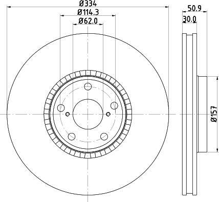 HELLA 8DD 355 112-861 - Гальмівний диск avtolavka.club