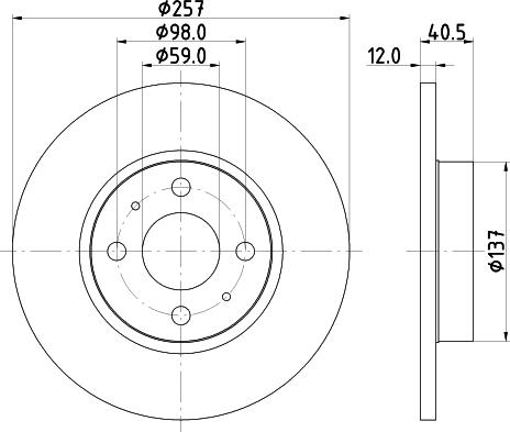 HELLA 8DD 355 117-931 - Гальмівний диск avtolavka.club