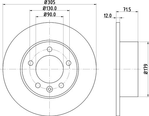 HELLA 8DD 355 117-131 - Гальмівний диск avtolavka.club