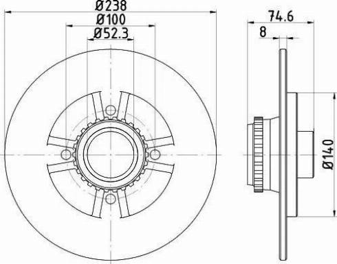 HELLA 8DD 355 117-311 - Гальмівний диск avtolavka.club