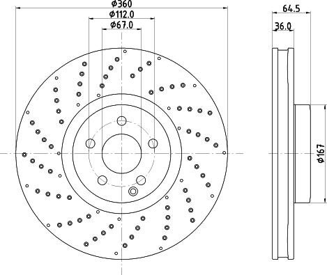 HELLA 8DD 355 134-571 - Гальмівний диск avtolavka.club