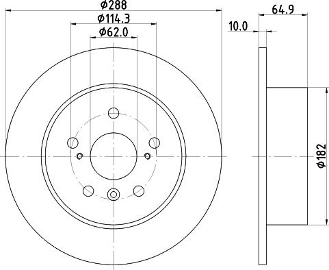 HELLA 8DD 355 134-111 - Гальмівний диск avtolavka.club