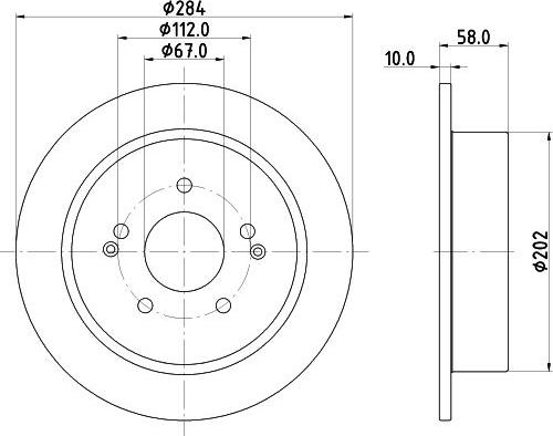 HELLA 8DD 355 135-251 - Гальмівний диск avtolavka.club