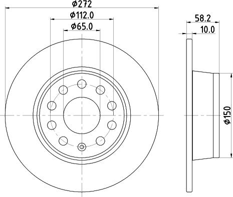 HELLA 8DD 355 131-811 - Гальмівний диск avtolavka.club