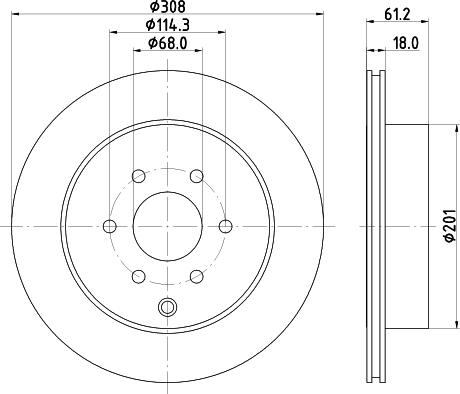 HELLA 8DD 355 131-392 - Гальмівний диск avtolavka.club