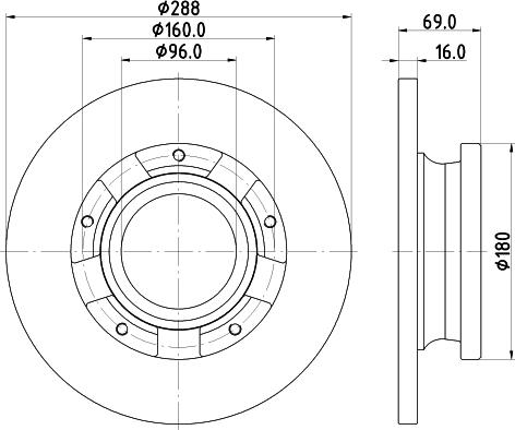 HELLA 8DD 355 133-071 - Гальмівний диск avtolavka.club