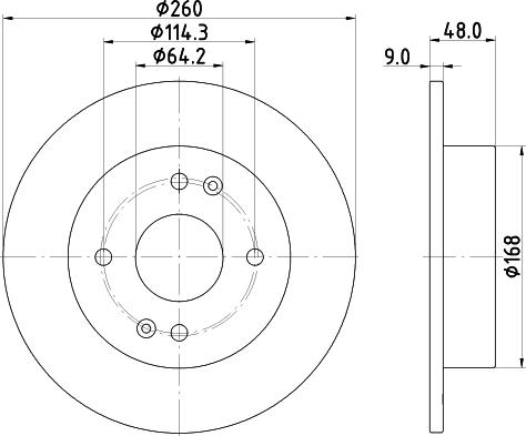 HELLA 8DD 355 133-171 - Гальмівний диск avtolavka.club