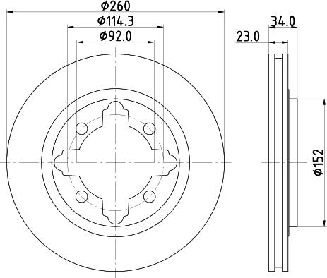 HELLA 8DD 355 133-891 - Гальмівний диск avtolavka.club