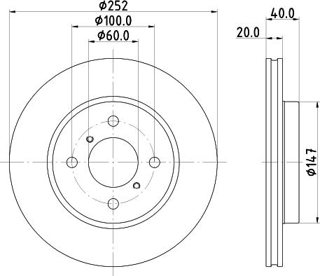 HELLA 8DD 355 133-301 - Гальмівний диск avtolavka.club