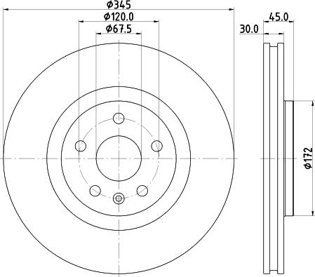 HELLA 8DD 355 132-621 - Гальмівний диск avtolavka.club