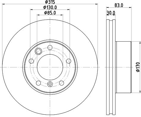 HELLA 8DD 355 132-152 - Гальмівний диск avtolavka.club