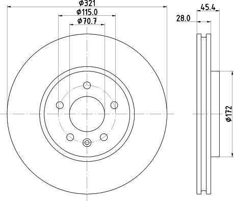 HELLA 8DD 355 132-171 - Гальмівний диск avtolavka.club