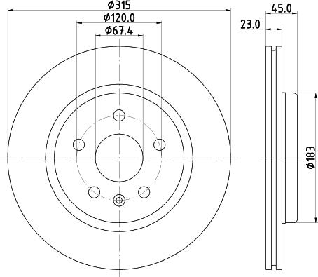 HELLA 8DD 355 132-751 - Гальмівний диск avtolavka.club