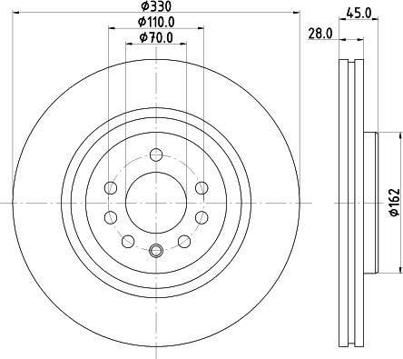 HELLA 8DD 355 132-761 - Гальмівний диск avtolavka.club