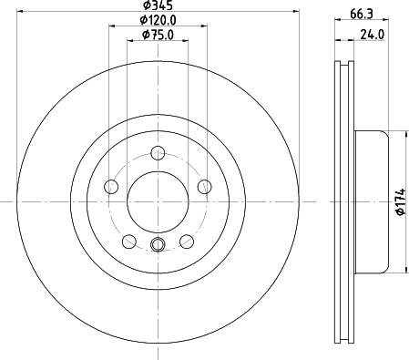 HELLA 8DD 355 132-781 - Гальмівний диск avtolavka.club