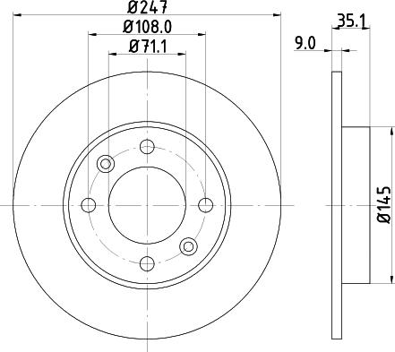 HELLA 8DD 355 124-961 - Гальмівний диск avtolavka.club