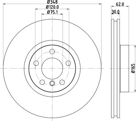 HELLA 8DD 355 124-481 - Гальмівний диск avtolavka.club