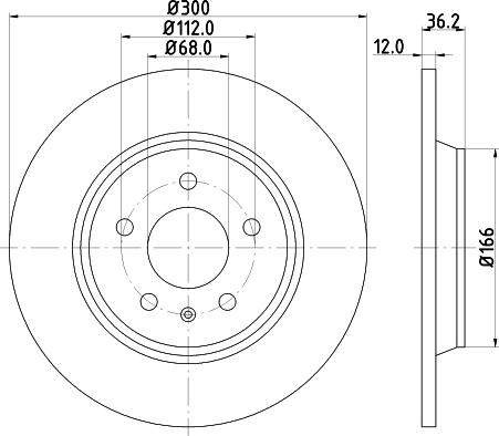 HELLA 8DD 355 124-121 - Гальмівний диск avtolavka.club