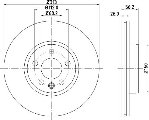 HELLA 8DD 355 124-871 - Гальмівний диск avtolavka.club