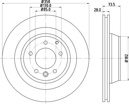 HELLA 8DD 355 124-361 - Гальмівний диск avtolavka.club