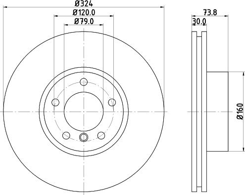 HELLA 8DD 355 124-301 - Гальмівний диск avtolavka.club