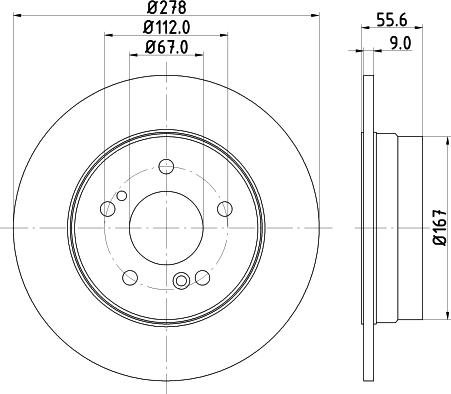 HELLA 8DD 355 124-381 - Гальмівний диск avtolavka.club