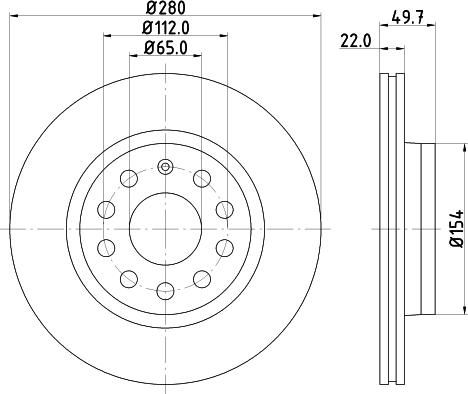 HELLA 8DD 355 124-231 - Гальмівний диск avtolavka.club