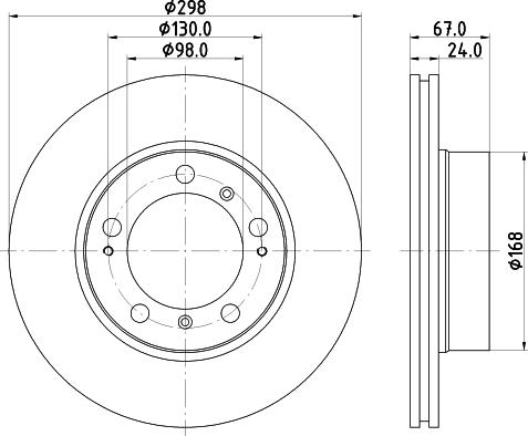 HELLA 8DD 355 125-451 - Гальмівний диск avtolavka.club