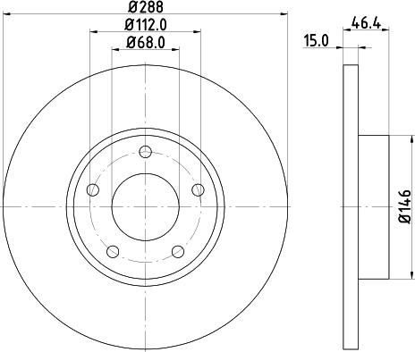 HELLA 8DD 355 125-631 - Гальмівний диск avtolavka.club