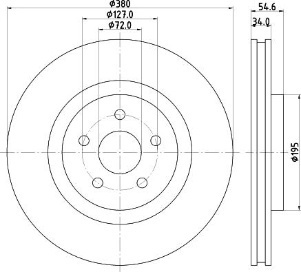 HELLA 8DD 355 125-131 - Гальмівний диск avtolavka.club