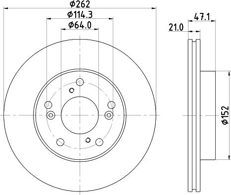 HELLA 8DD 355 126-951 - Гальмівний диск avtolavka.club