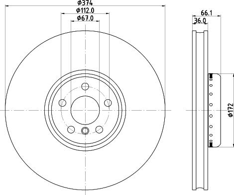 HELLA 8DD 355 126-471 - Гальмівний диск avtolavka.club