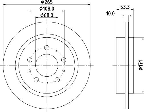 HELLA 8DD 355 126-062 - Гальмівний диск avtolavka.club