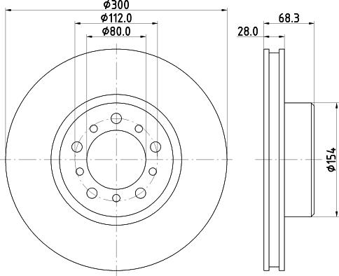 HELLA 8DD 355 126-022 - Гальмівний диск avtolavka.club