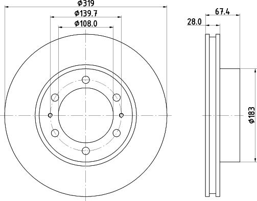 HELLA 8DD 355 126-771 - Гальмівний диск avtolavka.club