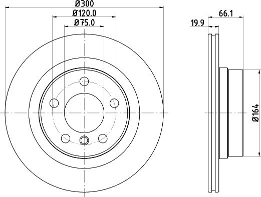 HELLA 8DD 355 120-972 - Гальмівний диск avtolavka.club