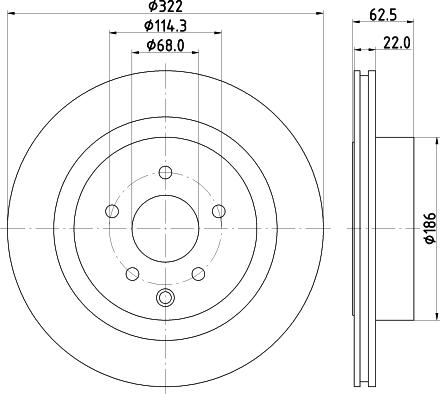 HELLA 8DD 355 120-551 - Гальмівний диск avtolavka.club