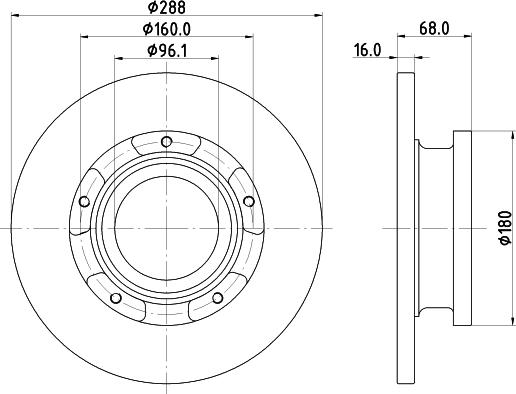 HELLA 8DD 355 120-181 - Гальмівний диск avtolavka.club