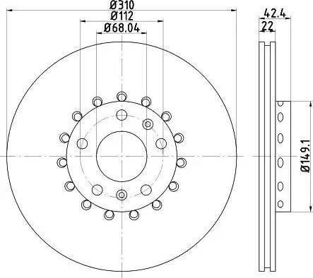 HELLA 8DD 355 121-751 - Гальмівний диск avtolavka.club