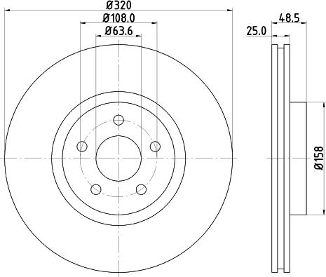 HELLA 8DD 355 128-542 - Гальмівний диск avtolavka.club