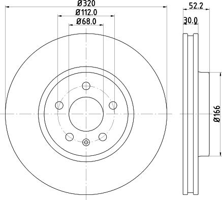 HELLA 8DD 355 128-721 - Гальмівний диск avtolavka.club