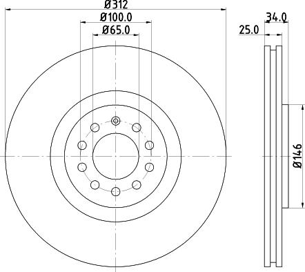 HELLA 8DD 355 123-941 - Гальмівний диск avtolavka.club