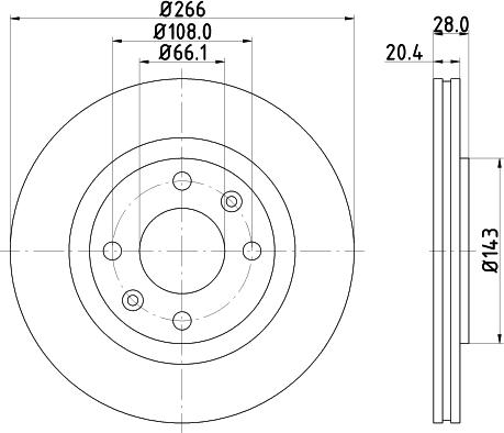 HELLA 8DD 355 123-961 - Гальмівний диск avtolavka.club