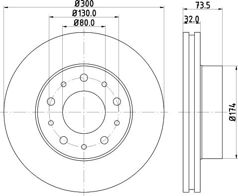 HELLA 8DD 355 123-901 - Гальмівний диск avtolavka.club