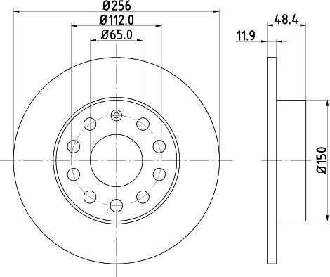 HELLA 8DD 355 123-551 - Гальмівний диск avtolavka.club