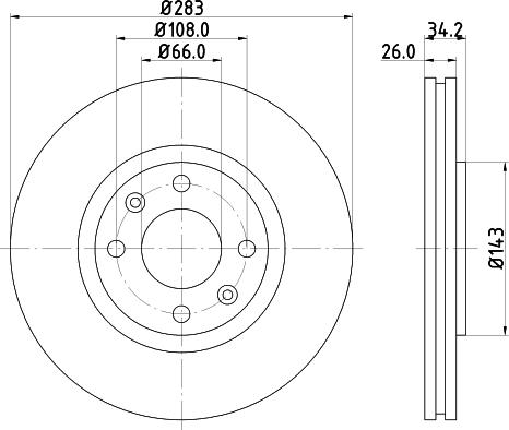 HELLA 8DD 355 123-561 - Гальмівний диск avtolavka.club